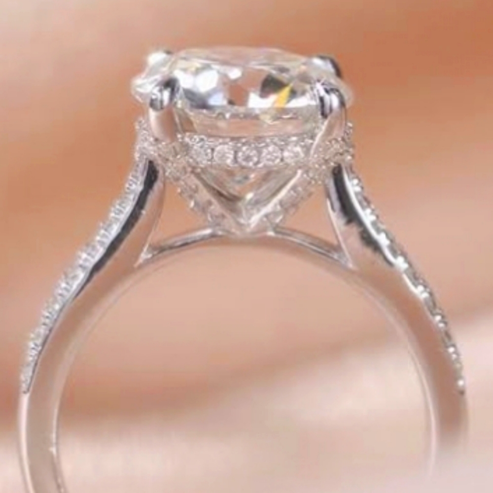 925 Sterling Silver 1.5 Carat MOISSANITE Engagement Ring NWT - Picture 6 of 7